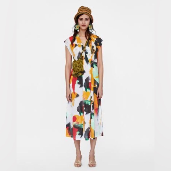 Zara Dresses & Skirts - Zara Abstract Print Dress